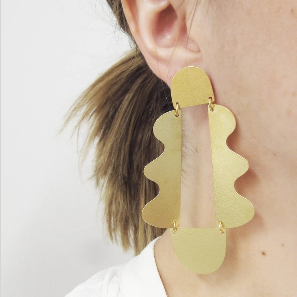Annie Costello Brown Matisse Earrings Gold